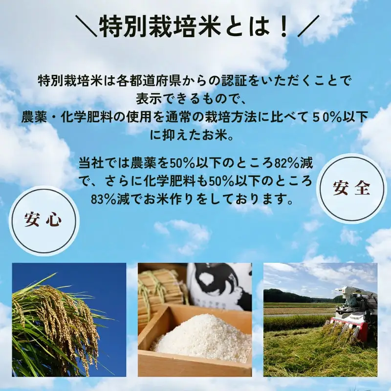 【6ヶ月定期便】令和8年産 特栽つきあかり 玄米10kg (5kg×2袋) 精米したて白米発送 のむら農産