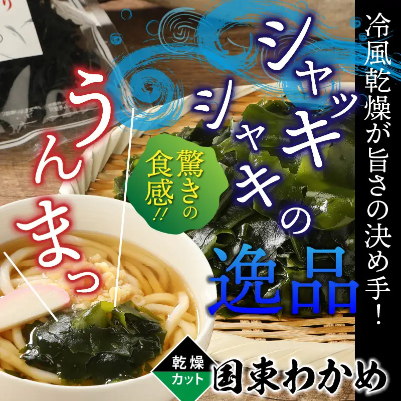 ＼テレビで紹介されました！／ 冷風乾燥が旨さの決め手！国東わかめ「乾燥カットわかめ」180g_0080N-2