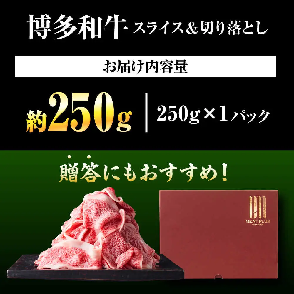 【A4-A5】博多和牛 大判霜降り 贅沢切り落とし 250g [BGAB108]