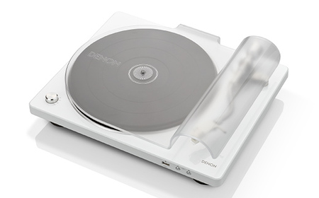 DENON MMカートリッジ対応フォノイコライザー搭載 本格マニュアル・レコードプレーヤー DP400WTEM ホワイト F24R-144