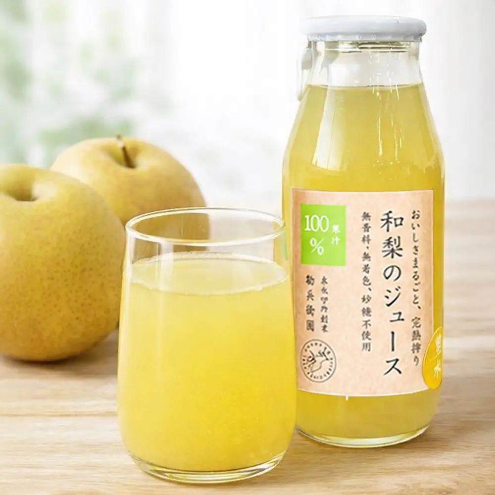 【勘兵衛園】和梨の生搾りジュース　180ml×6本　【12203-0335】 ギフト プレゼント お中元 お歳暮 贈り物 祝い ジュース スイーツ 生搾り