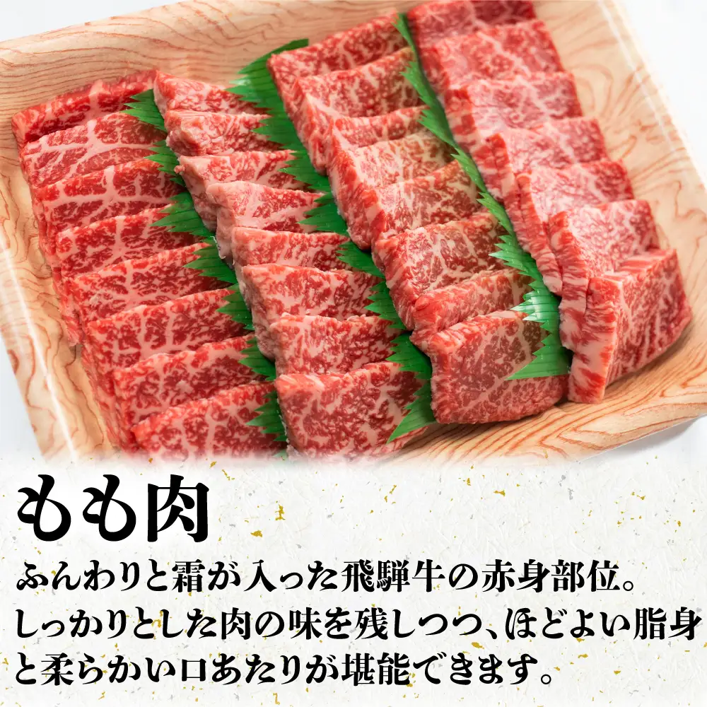 A5等級 飛騨牛 霜降もも 焼肉 500g | 化粧箱入 飛騨牛 BV012