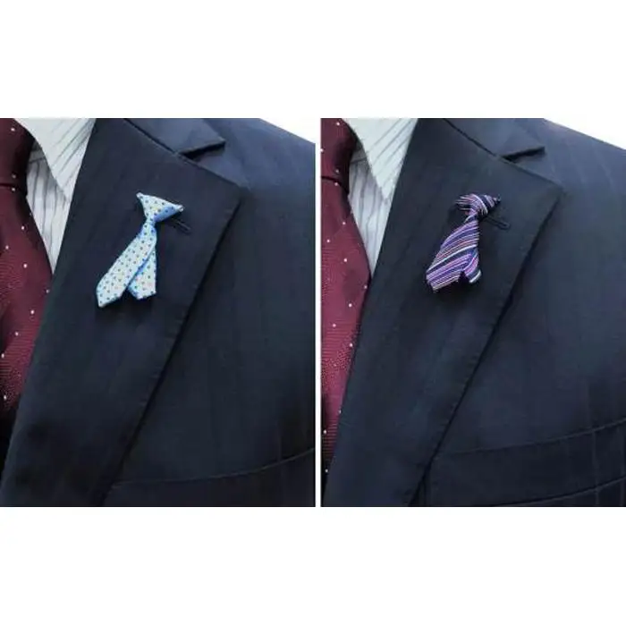 シルク100%のミニネクタイ「ｐ-Ｔｉｅ」2柄セット（ブルー系） | ネクタイ 父の日