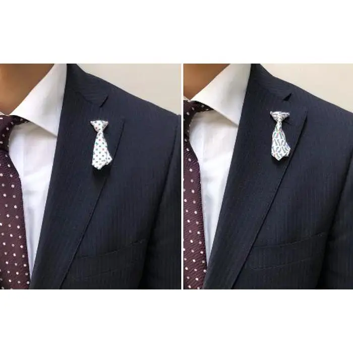 シルク100%のミニネクタイ「ｐ-Ｔｉｅ」2柄セット（ホワイト系） | ネクタイ 父の日