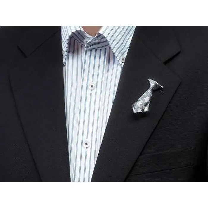 シルク100%のミニネクタイ　「ｐ-Ｔｉｅ」2種セット（シルバー系）| ネクタイ 父の日