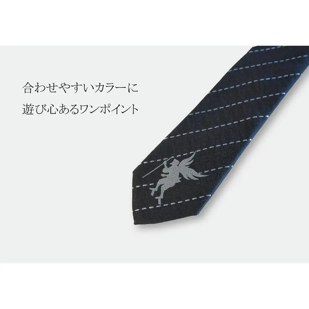 シルク100％で胸元を際立たせる　ステッチラインネクタイ　「天狗」（ネイビー） | ネクタイ 父の日