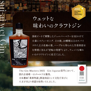 The Gin Masters 2025金賞【八王子クラフトリキュール】【日本遺産認定商品】　翠靄~sui-ai~ wet Gin 40% 500ml 