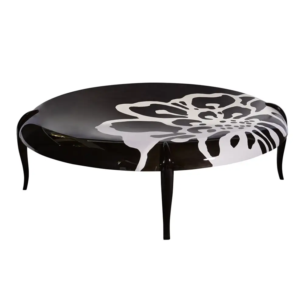 Chrysanthemum Coffee Table ／ 家具 テーブル コーヒーテーブル 菊 花 オリジナル家具 ブランド MATSUOKA マツオカ 松岡家具製造 高級感 上質 エレガント ラグジュアリー ワンランクアップ 洗練 ディテール 広島県 No.1142