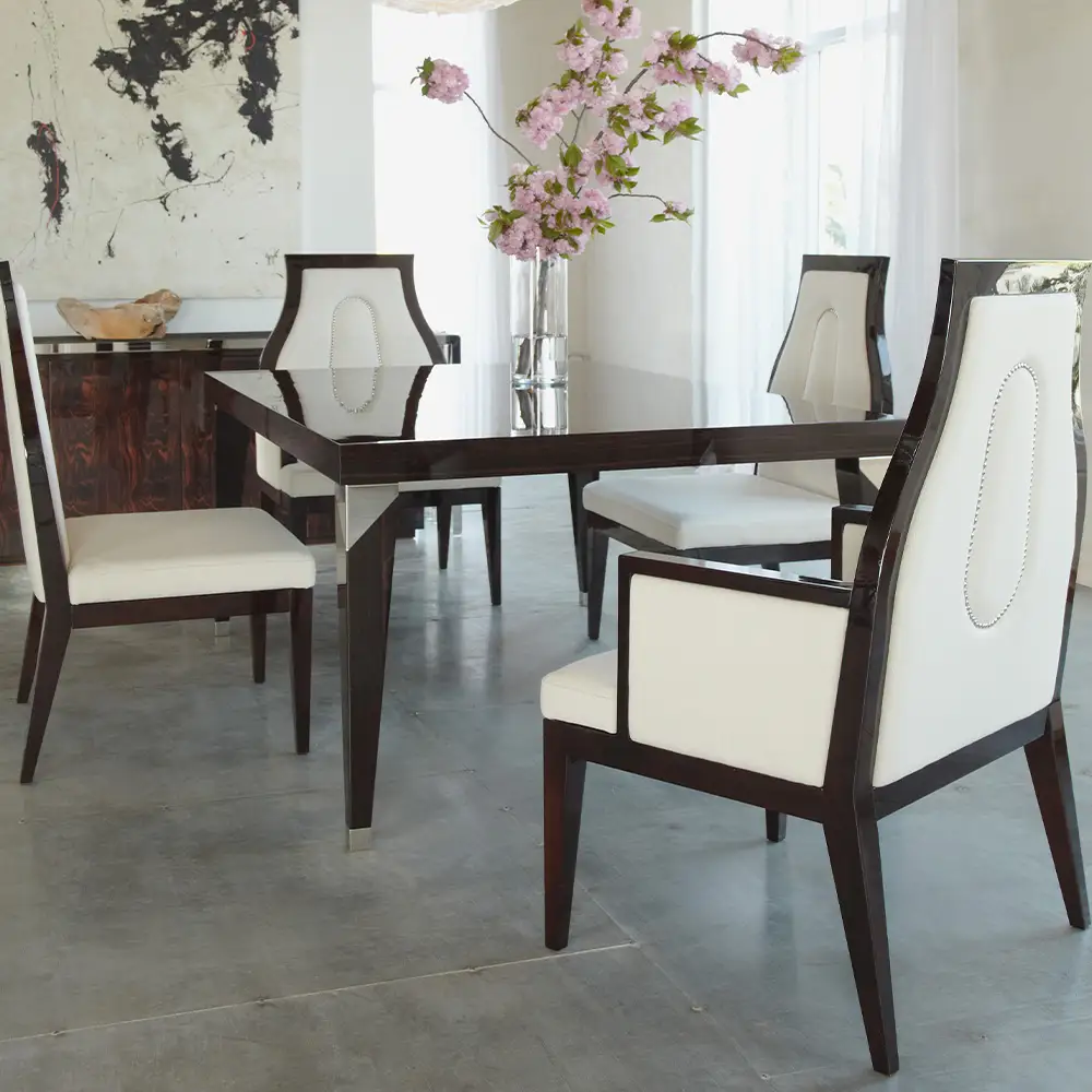 Angular Dining Table ／ 家具 アンギュラー ダイニングテーブル オリジナル家具 ブランド MATSUOKA マツオカ 松岡家具製造 高級感 上質 エレガント ラグジュアリー ワンランクアップ 洗練 ディテール 広島県 No.1146