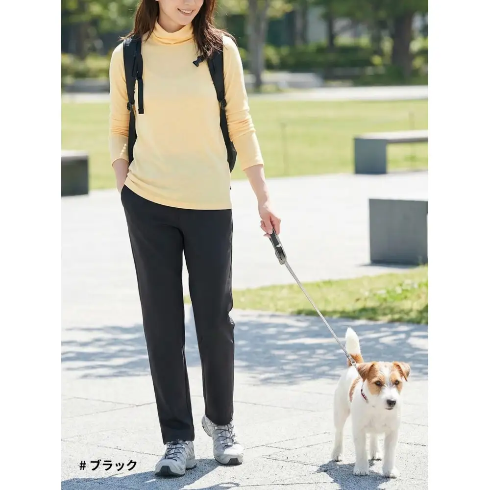 【B-THREE/ビースリー】ペットの抜け毛や花粉がつきにくい  ストレートパンツ(870031)