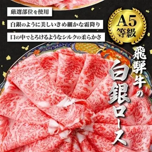 飛騨牛【白銀ロース】すき焼き・しゃぶしゃぶ用500g【配送不可地域：離島】【1681895】