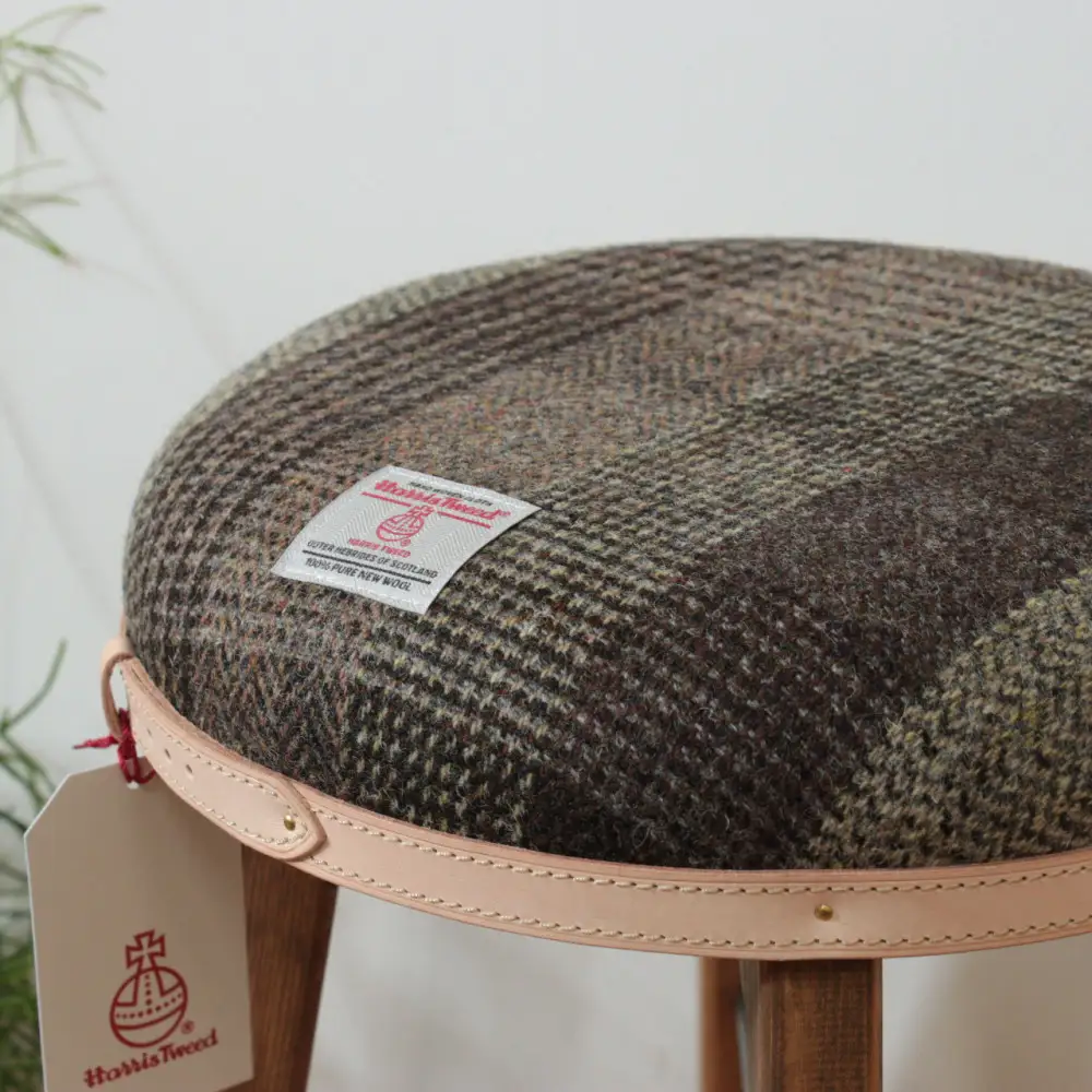 ハイスツール 【ブラウンチェック】HARRIS TWEED（ハリスツイード）
