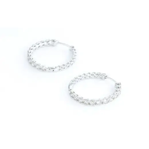 【ピアス】プラチナ ラボグロウンダイヤモンド 1.0ct PT900 両耳 リング型 レディース シンプル おしゃれ 大人 アクセサリー ジュエリー プレゼント 誕生日 記念日 お祝い かわいい ファッション LDP17783A