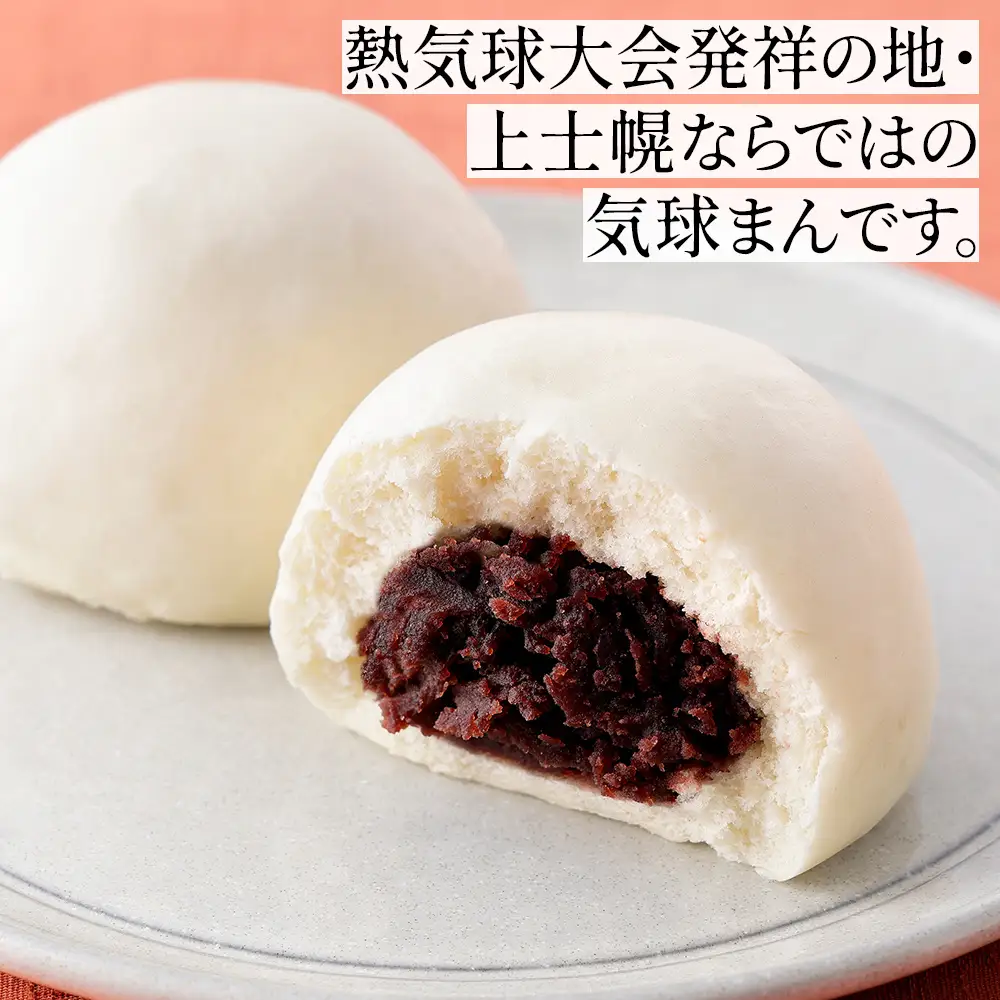 気球のまちかみしほろの気球まん ホクホク あんまん 120g×10個 中華まん レンジでチンするだけ レンチン 小分け 個包装 冷凍
