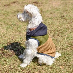 Wants ドッグウェア ビタミンフーディ(オリーブ・Mサイズ) パーカー | ニット 五泉ニット 犬 ペット 新潟県 五泉市