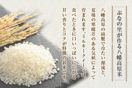 『定期便』全3回 ミルキークイーン 精米 10kg 八幡高原米 風のあしあと ぶなの里 毎月届く定期便 米どころ北広島町のおいしいお米_BU082_002s3