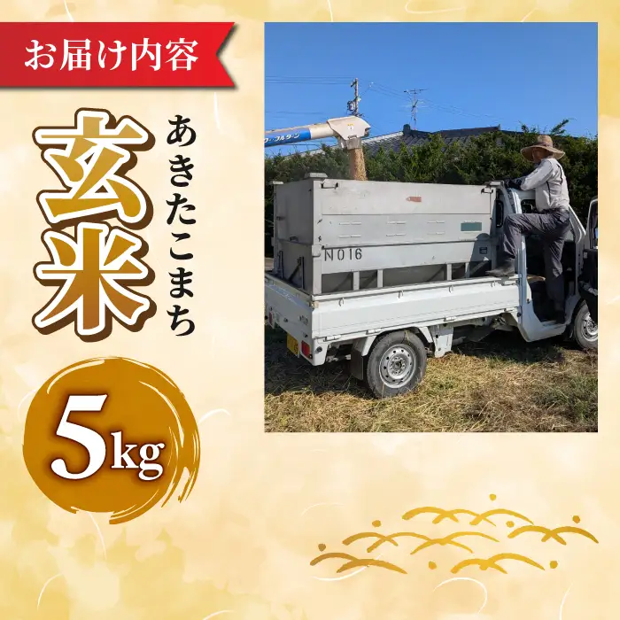 【田沢おらほ村】R8年産新米！あきたこまち　玄米5kg　※2026年11月中旬以降発送予定