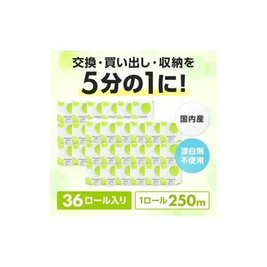 イットコ 芯なし スリム幅(107mm) トイレットティシュー シングル 5倍巻き 250m 36ロール 個包装エコ 日用品 トイレ 香り付き 新生活 備蓄 防災 消耗品 生活雑貨 生活用品 コンパクト 送料無料 業務用 芯なし 収納 長持ち 節約 ゴミ削減