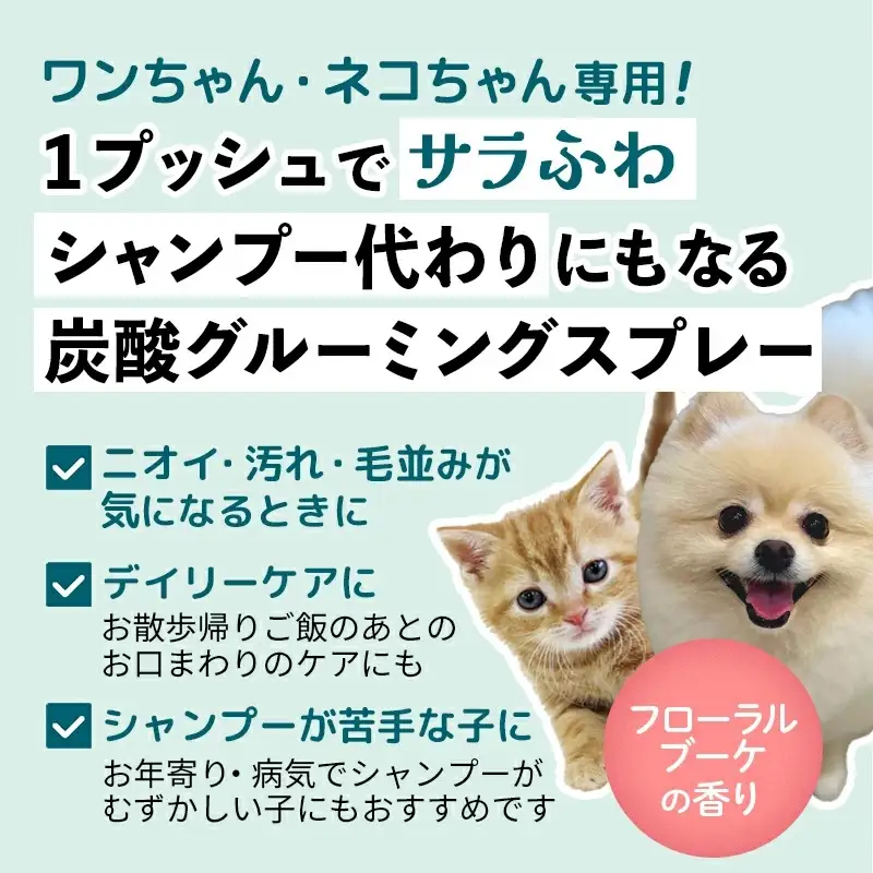 ココモフカーボグルーミングスプレー 200g - お手入れ ブラッシング ペット用品 犬 猫