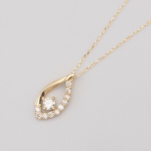 K18 0.2ct ダイヤモンド ペンダントネックレス　FHH-019829