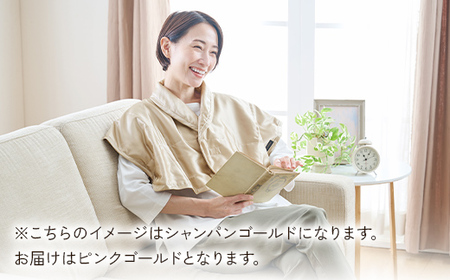 「毎日シルクに包まれて眠りたい」【中わた 富岡産シルク100％】 シルク肩あて（フリーサイズ） ピンクゴールド シルク 絹 贈り物 ギフト 国産 F21E-454