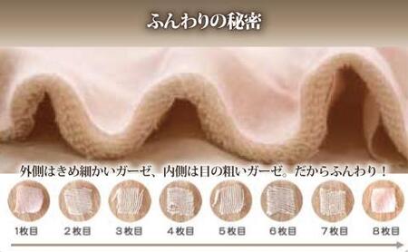 【洗うたびにふっくら、やわらか】三河木綿　8重ガーゼケット　シングルサイズ_ブルー【G0199】