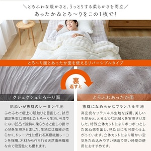ホットとろーりブランケット（エアロゲル）　【ハーフ100×140cm】ブラウン _ タオルケット 毛布 〔Qc177-br〕