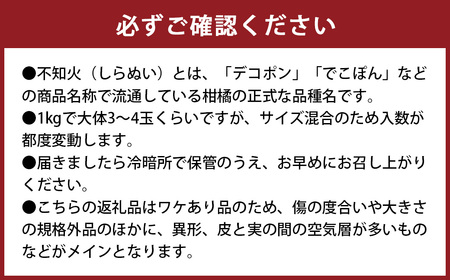 【訳あり】環境マイスターの不知火 10kg （栽培期間中は無肥料・低農薬） 果物 くだもの フルーツ 不知火 しらぬい 柑橘 みかん 【2027年2月上旬-5月上旬迄順次発送予定】