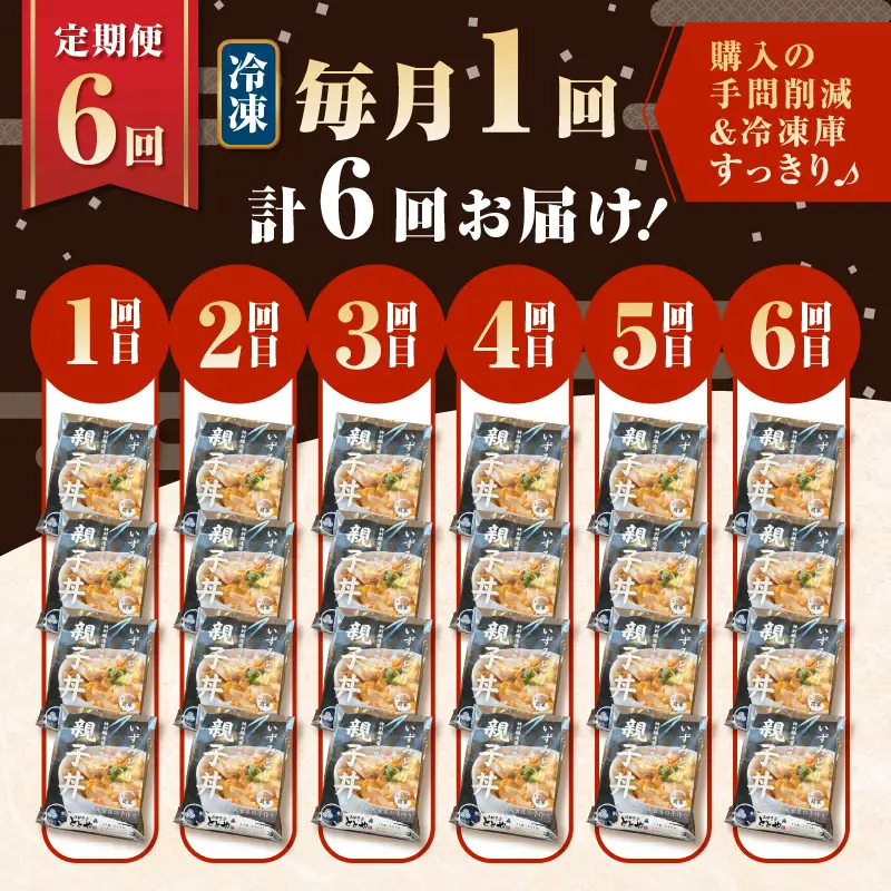 【 全6回 定期便 】鹿児島県産 親子丼 の 具（4食分） K258-T07_04a 肉 鶏肉 惣菜 総菜 冷凍