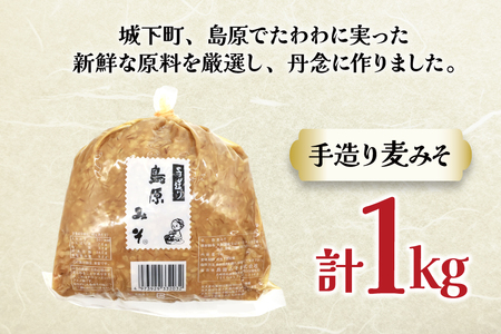 AJ471 手造り 麦みそ 1kg 1袋