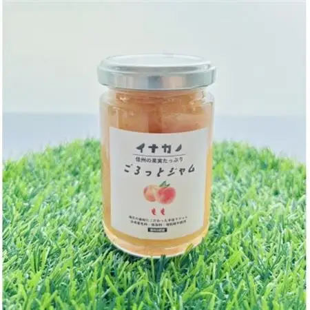 イナカノ　ごろっとジャム　もも　140g×4本セット【信州中野】【1625410】
