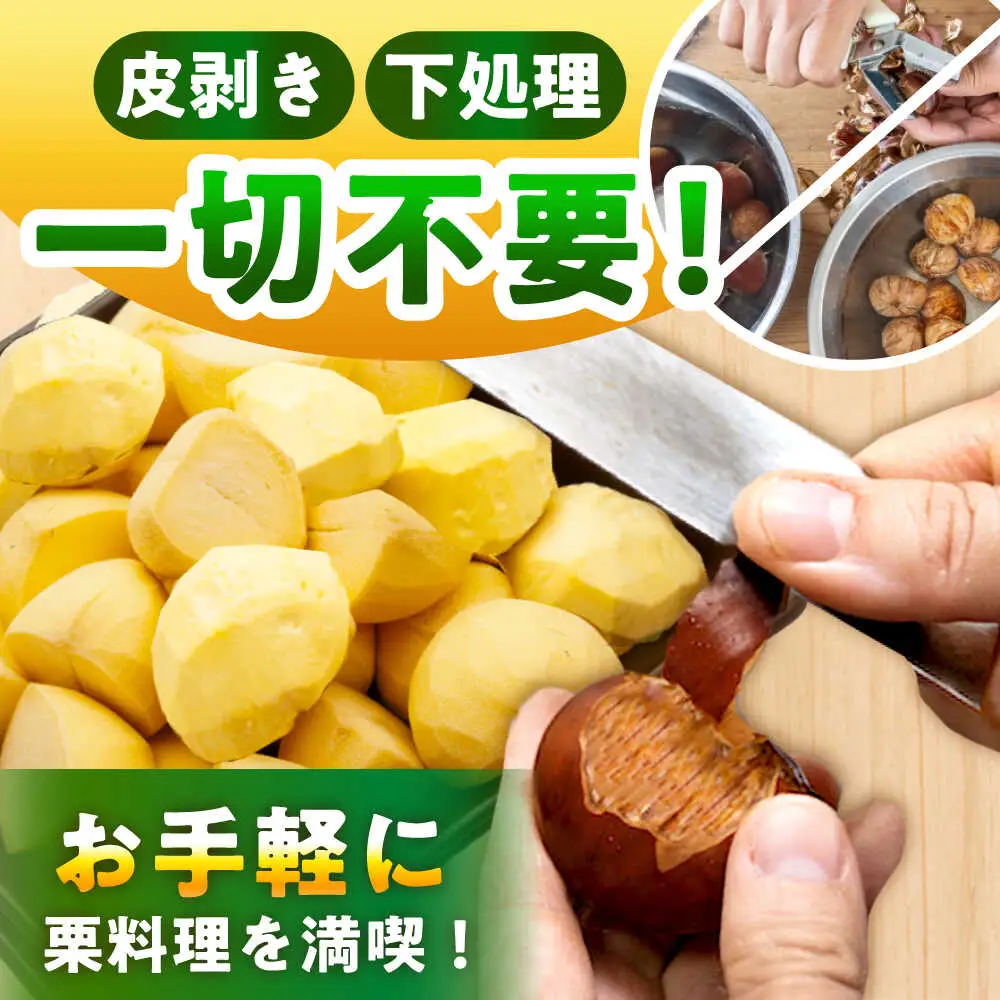 【先行予約】冷凍むき栗「日本栗」 カット500g（250g×2P） / 恵那市 / えな笠置山栗園 [AUAV006]