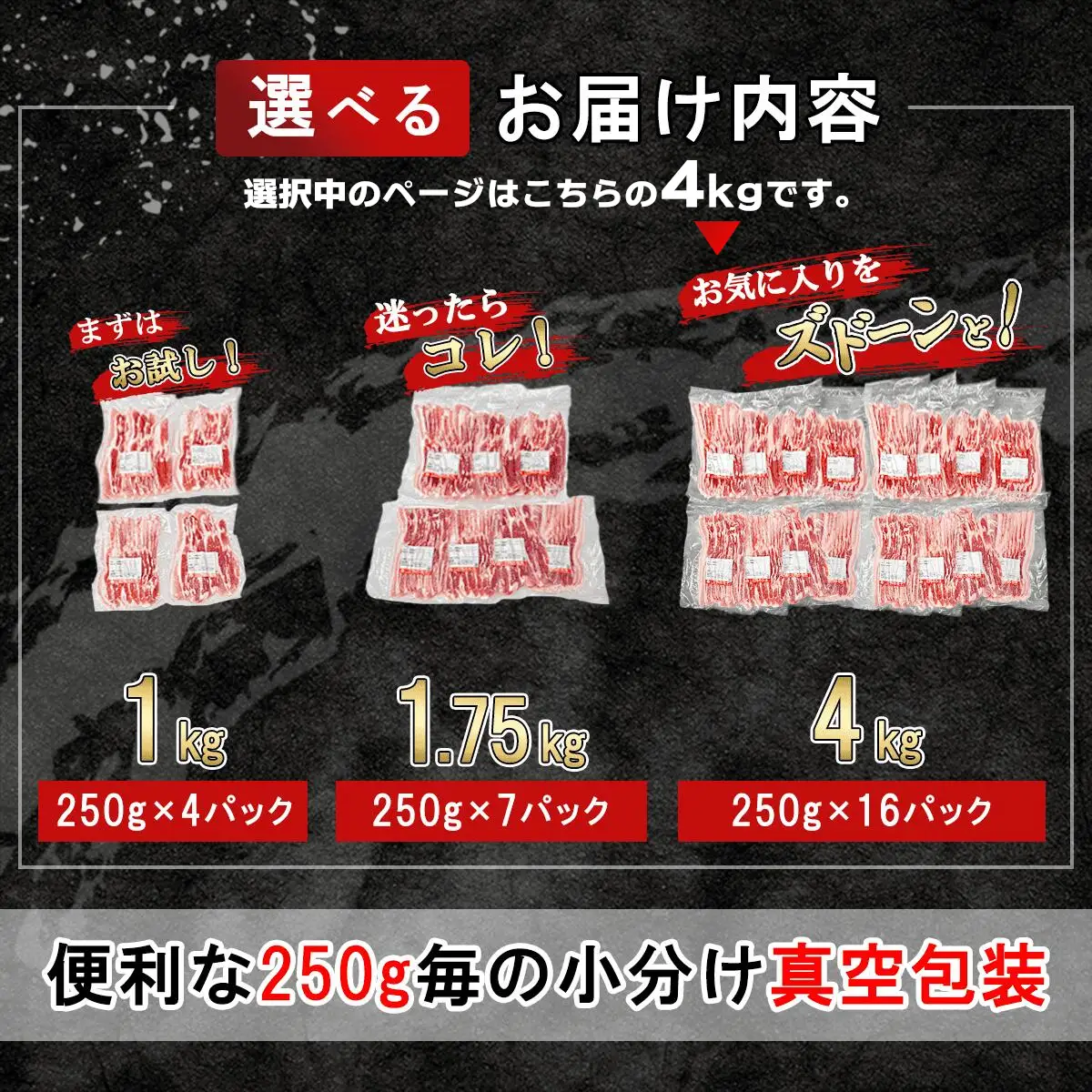 豚肉 バラ スライス 4kg ( 250g × 16 ) 国産 豚肉