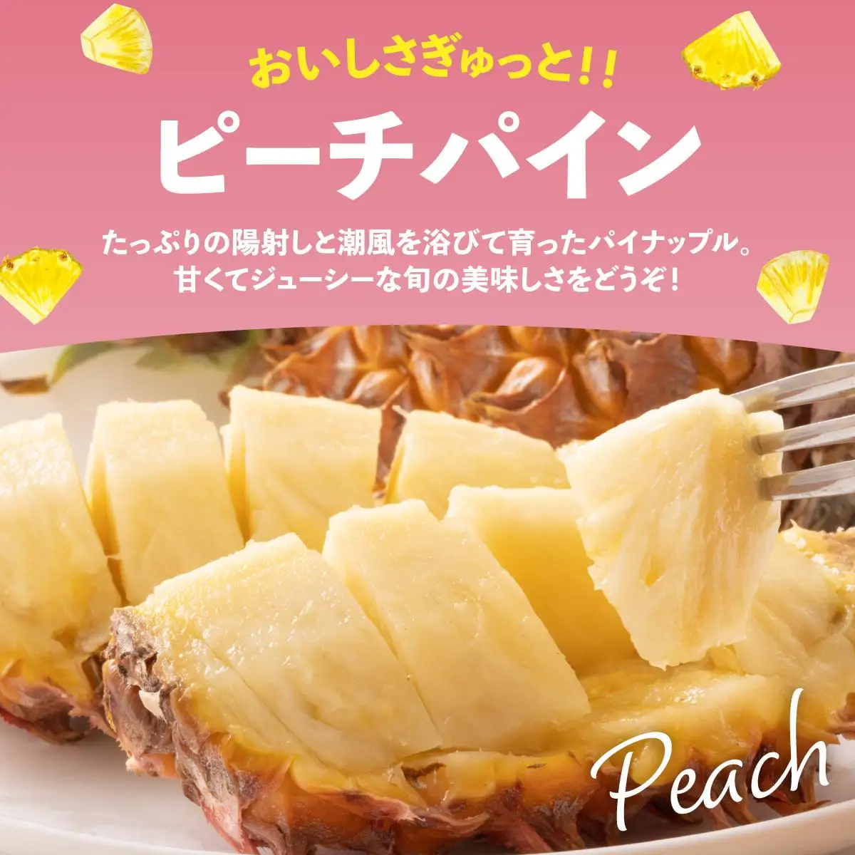 パイナップル  石垣島産 ピーチパイン 約4kg（4～10個）KP-03 