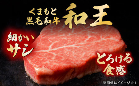 くまもと黒毛和牛 ｢和王｣ ミスジステーキ ・ ｢和王｣ヒレステーキ 食べ比べセット 計約620g (各2枚) / 牛肉 和王 黒毛和牛 ミスジ ヒレ 熊本県 菊陽町 【菊池地域農業協同組合】[BHBQ021]