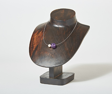 1899 OMAMORI JEWELRY あこや真珠8mm 夫婦岩チョーカーSV925 紫水晶・アメジスト 伊勢とこわかや OMAMOTIJEWELRY 真珠 夫婦岩チョーカー お守り あこや真珠 8mm玉　天然石