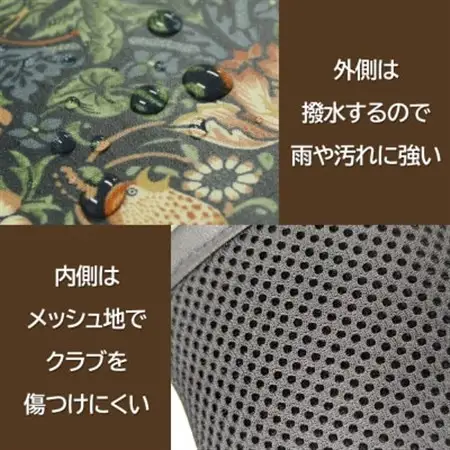 撥水防汚 ゴルフヘッドカバー ドライバー用 ブラザーラビット青 Fabric by ベストオブモリス【1677230】