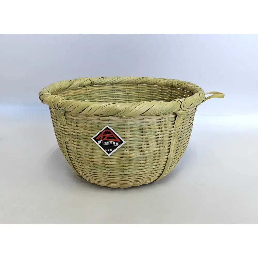 【品切れ中】ぶら下げ耳付き！「米研ぎザル 小(3合用)」富士北麓”勝山”スズ竹細工 山梨県認定郷土伝統工芸品