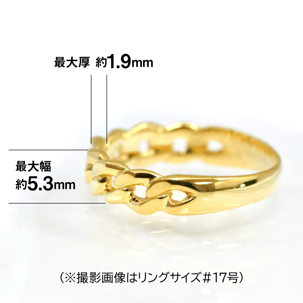 18金製(K18) 喜平リングAタイプ ALPER065