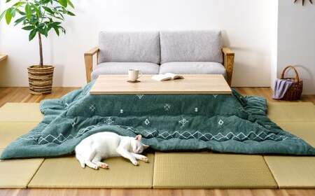 軽くてあったか ハピネスコタツ掛布団 200cm×250cm GN（グリーン） こたつ掛布団 こたつ布団 こたつ コタツ 炬燵 福岡県 柳川市