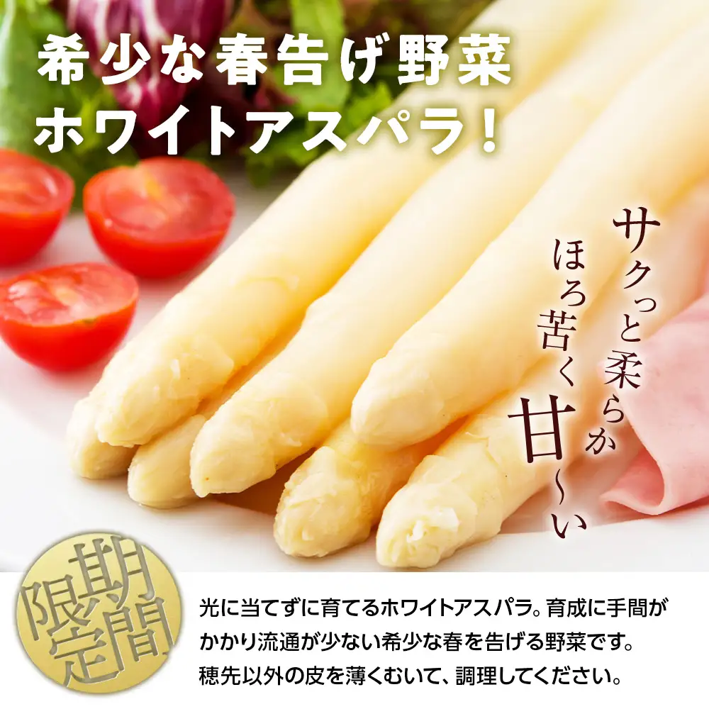 【2027年春発送】 ホワイトアスパラ 900g M～2L アスパラ アスパラガス 野菜 千歳 北海道
