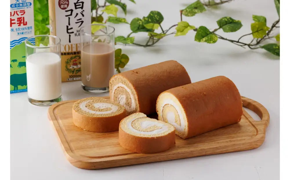 白バラ生ロールケーキギフト