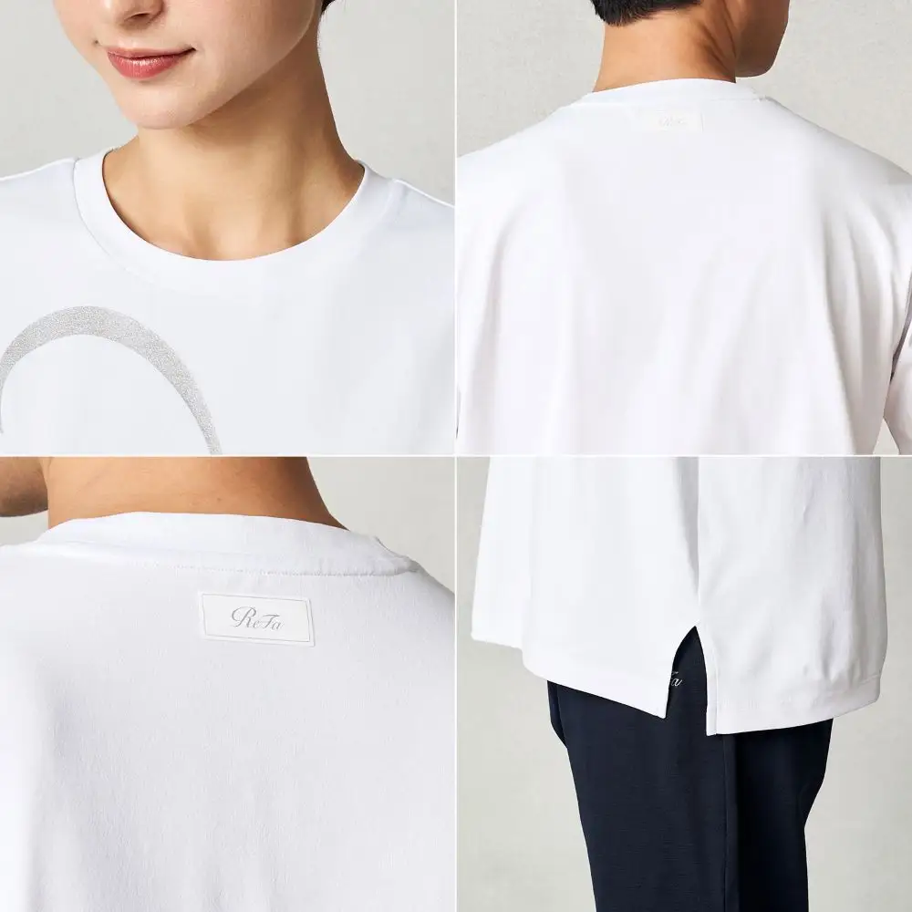 【ブラック Sサイズ】リファ バイタルテック コンフォートジャージー クルーネックTシャツ ReFaロゴ