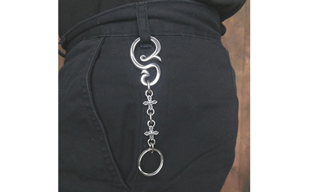 small edge cross key chain