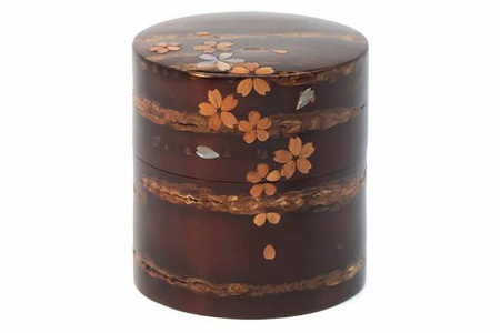角館樺細工《樺細工 八柳》 総皮 茶筒 小 ラデン オリジナル 100g 角館工芸協同組合