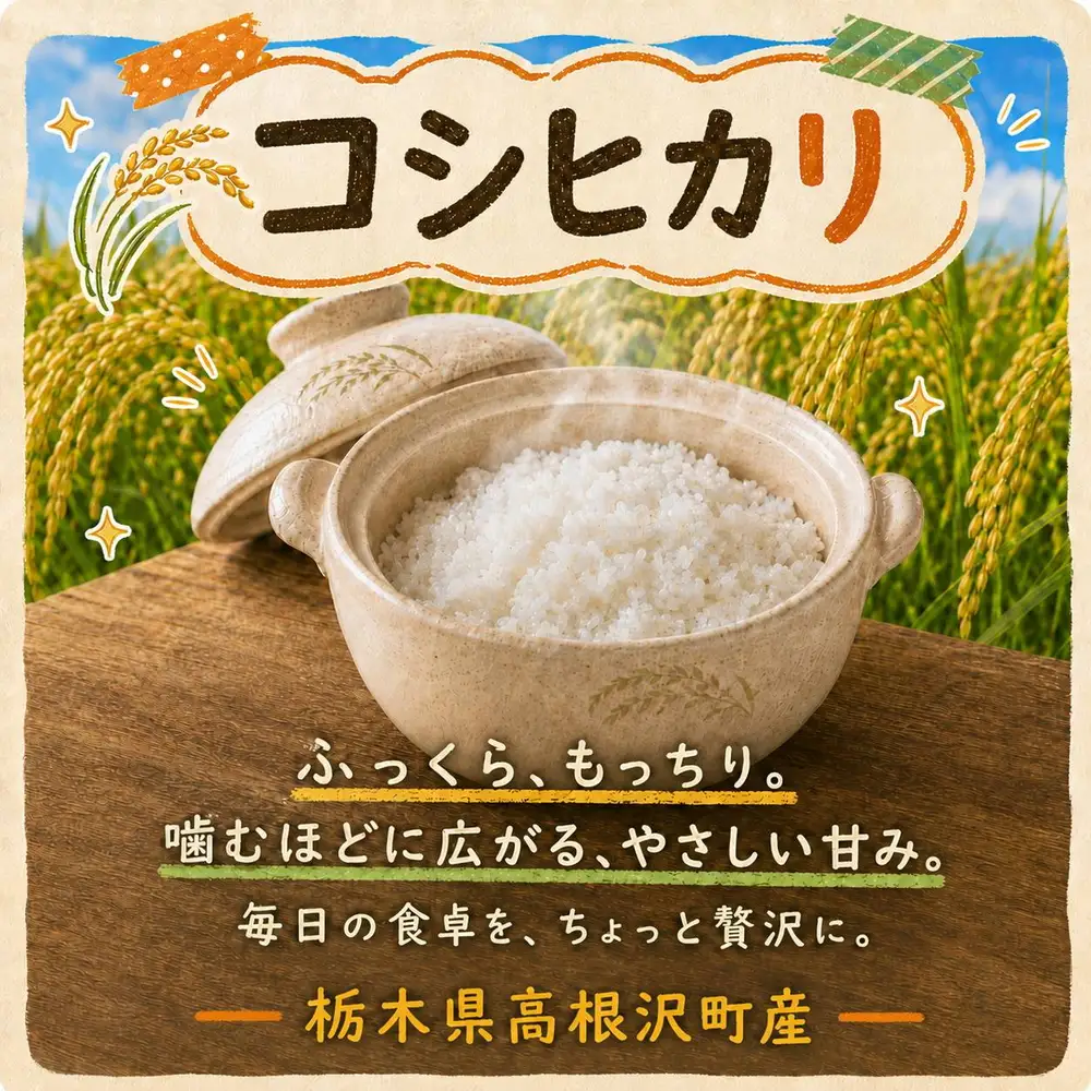 【新米】高根沢町産コシヒカリ（精米）20kg ※2026年10月～発送