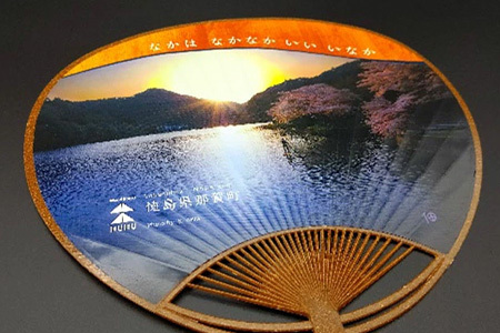 木粉ECOうちわ 2枚セット│徳島県 那賀町 国産 杉 スギ エコ ECO うちわ 木粉 杉木粉 日本製 民芸品 工芸品 夏祭り 夏まつり 夏 納涼祭 団扇 丸型 阿波 阿波踊り 2本組 浴衣 花火大会 お土産 プレゼント 幅25cm長さ3cm 標準サイズ NW-35