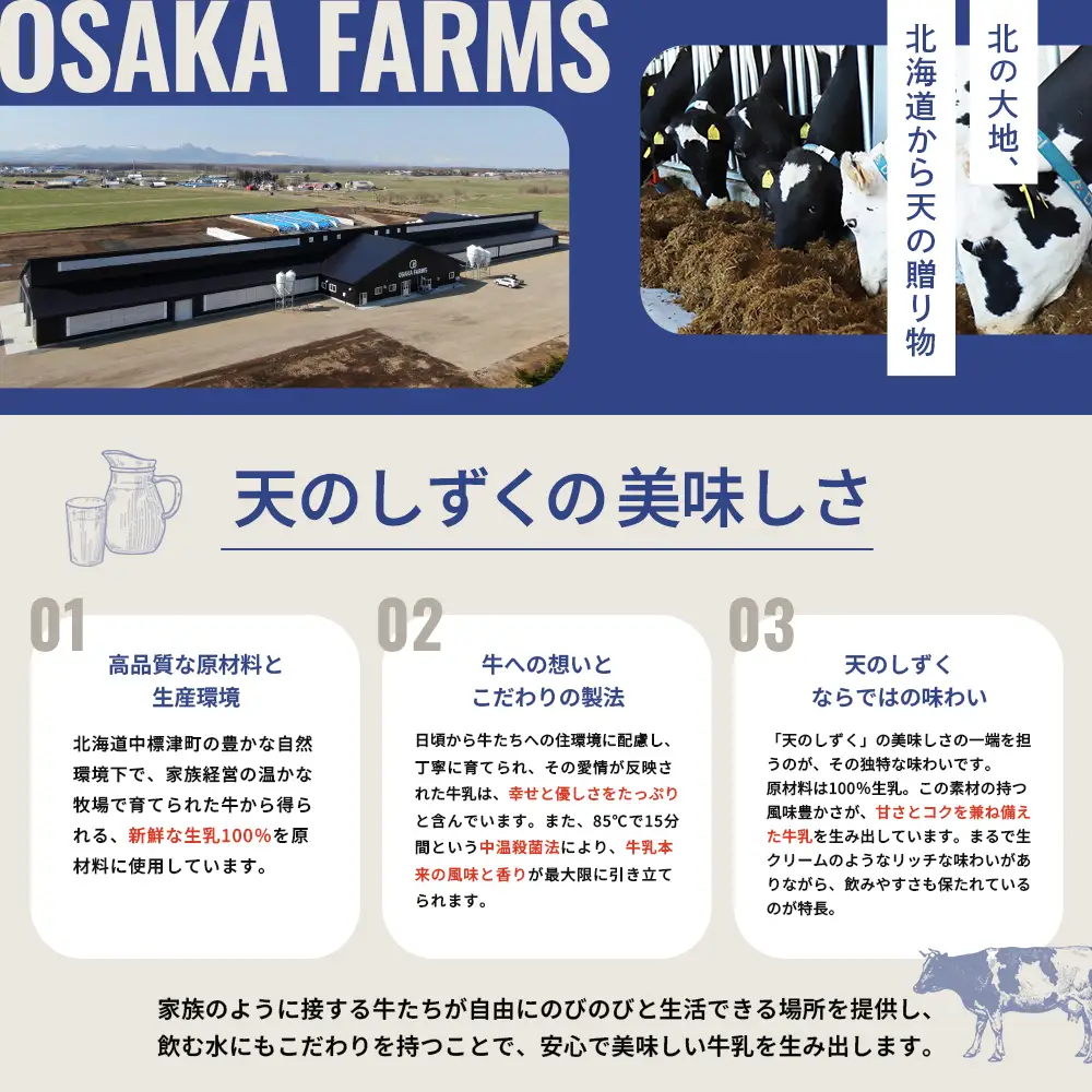 OSAKA FARMS ICE CREAM 詰め合わせ6個入りセット（ミルク・チョコ・イチゴ・抹茶・チョコチップ・ラムレーズン）各1個【5101301】