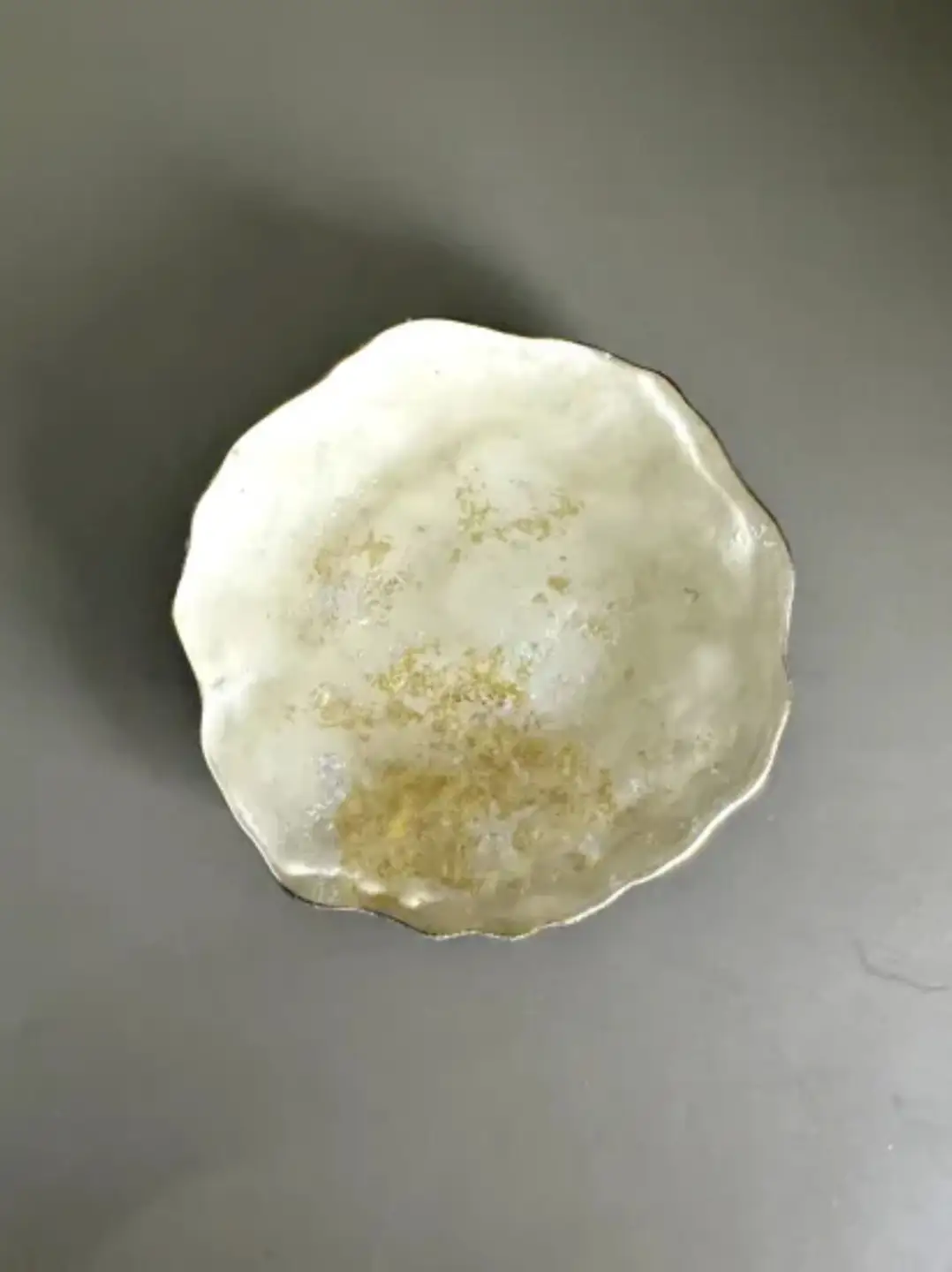 豆皿 口金ロック 古代金箔漆白 ［NF168］