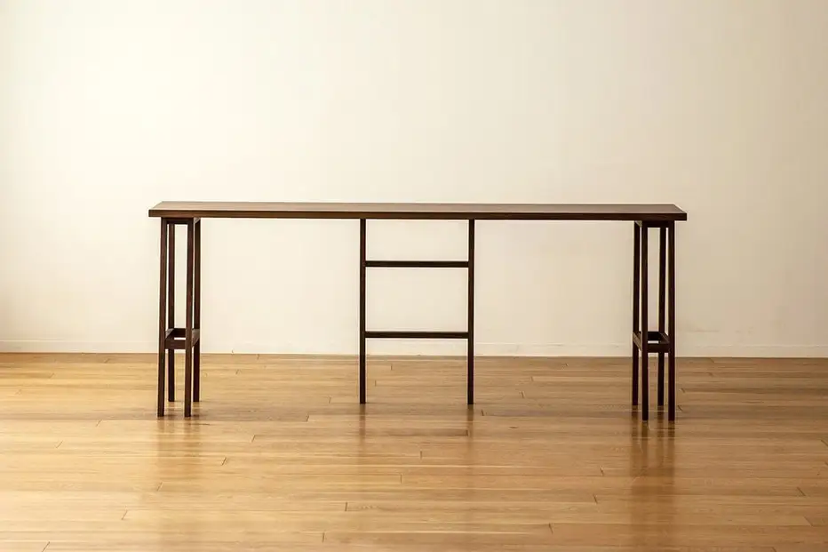 【開梱設置】高野木工 プレーンデスク SET11 ウォルナット（W180×D45cm）【10年保証】